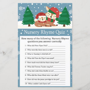 Papier Jeu de quiz de bébé-réception sur les rimes matern