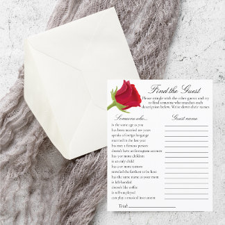 Papier Jeu de recherche de l'invité pour la douche de mar