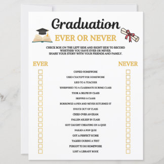 Papier Jeu de remise de diplômes Ever Or Never