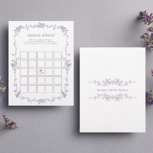 Papier Jeu de salle de bain 'Bingo de mariage' sur le thè