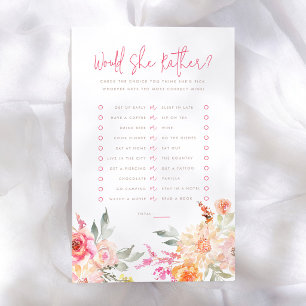Papier Jeu de Salle de Bain de Mariée Floral 'Préférerait