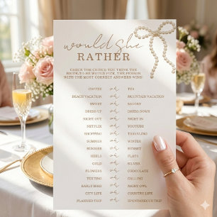 Papier Jeu de Salle de Mariage Chic Perle Noue Plutôt