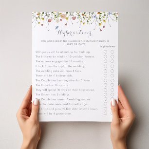 Papier Jeu de Salle de Mariage Fleur Sauvage Supérieur ou