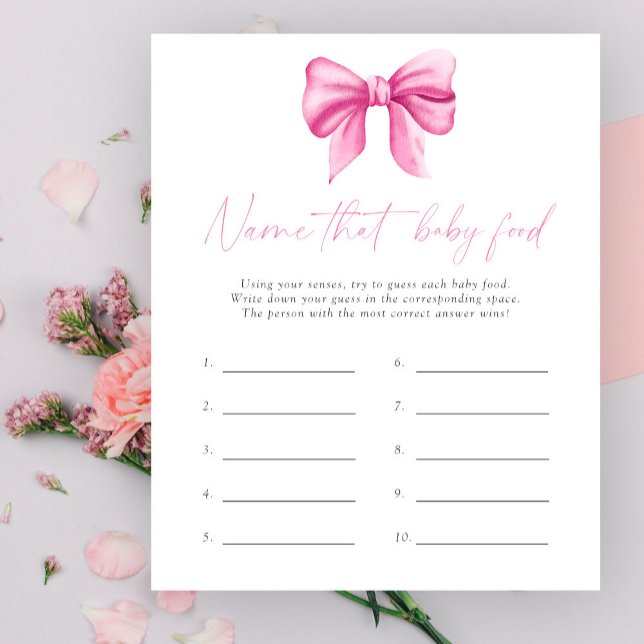 Papier Jeu de shower pour bébé - thème ruban rose (Créateur téléchargé)