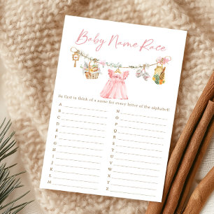 Papier Jeu de société pour le nom de bébé fille élevé loc