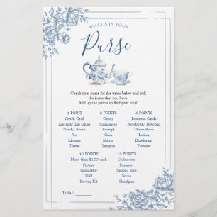 Papier Jeu de thé de mariée Blue Victorian Garden