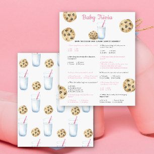 Papier Jeu de trivia pour bébé Shower sur le lait et les