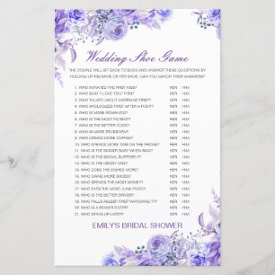 Papier Jeu de Wedding shower de chaussures Mariage modifi