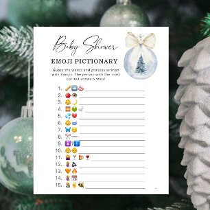 Papier Jeu d'emoji de décoration d'arbre hivernal Bébé