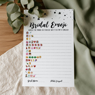 Papier Jeu d'emoji de mariage avec réponses Jeu de douche