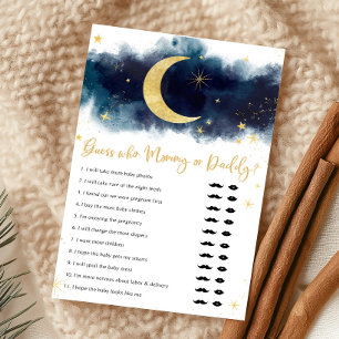 Papier Jeu Devinez Qui Shower Gold Stars Over the Moon