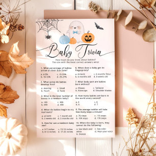 Papier Jeu d'Halloween Little Boo bleu bébé trivia