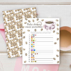 Papier Jeu d'image d'émoticône pour baby shower sur le th