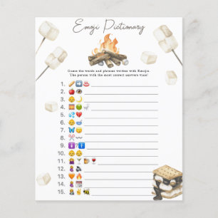 Papier Jeu d'image Emoji pour baby shower avec feu de joi