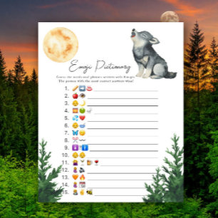 Papier Jeu d'image Emoji pour la douche de bébé Little Wo