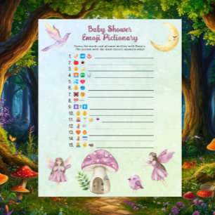 Papier Jeu d'images Emoji baby shower fée