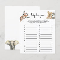 Jeu d'objets pour bébé - baby shower animaux Safar