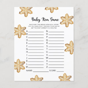 Papier Jeu d'objets pour bébé en hiver. Jeu pour baby sho