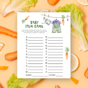 Papier Jeu d'objets pour bébé. Jeu de baby shower légumes
