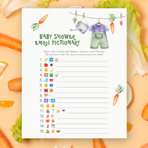 Papier Jeu émoticônes de baby shower cultivé localement