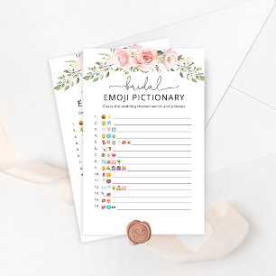 Papier Jeu émotionnel de mariée florale floue