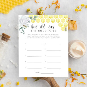 Papier Jeu floral d'abeille Quel âge avait la future mari
