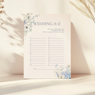 Papier Jeu Mariage Hydrangea Douche nuptiale Florale Bl