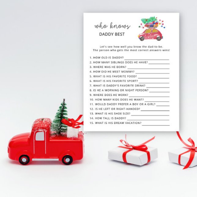 Papier Jeu Qui connaît le mieux DADDY (Créateur téléchargé)