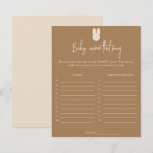 Papier Jeu simple de devinette de chanson pour baby showe