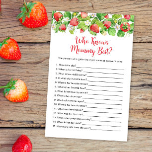 Papier Jeu Strawberry Who Knows Mommy Best