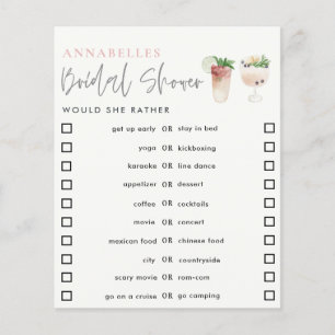 Papier jeune fille cocktail bachelorette préférerait-elle