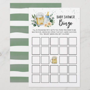 Papier Jeune pousse bébé brasse jeu de bingo Baby Shower