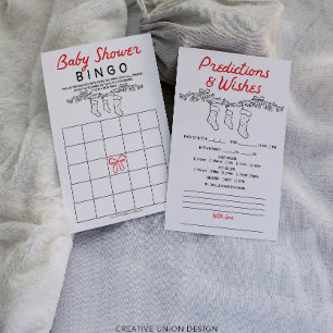 Papier Jeux Baby shower à double face Joyeux petit bébé