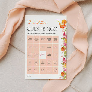 Papier Jeux de Baby Shower Bingo Invité Citrus Spritz