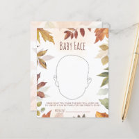 Jeux de Baby shower de visage pour bébé d'automne