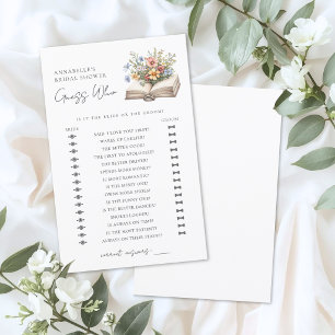 Papier Jeux de Baby Shower : Devine Qui - Livre Mariée