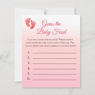 Papier Jeux de Baby Shower : Devinez la Nourriture Bébé a
