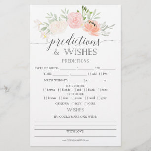 Papier Jeux de Baby shower double face Pastel Blush