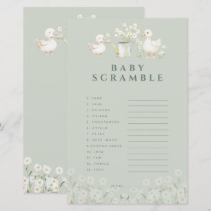 Papier Jeux de Baby Shower Mélange Canetons Mignons & Mar