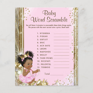 Papier Jeux de Baby Shower Princesse