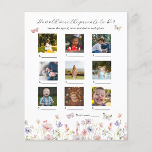 Papier Jeux de Baby Shower : Quel âge avaient-ils ?