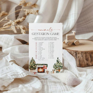 Papier Jeux de Baby Shower sur la gestation des animaux d