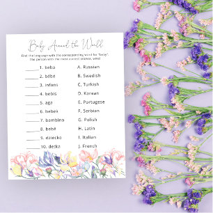 Papier Jeux de bébé fleurs sauvages autour du monde