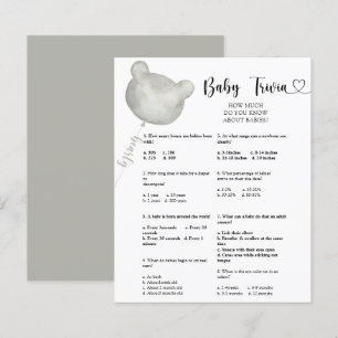 Papier Jeux de bébé ourson Jeu de baby shower