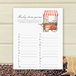 Papier Jeux de bébé pour baby shower Café