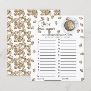 Papier Jeux de bébé pour la douche de bébé autour du café