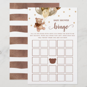 Papier Jeux de Bingo Baby Shower Cadeaux Bingo Teddy Bear