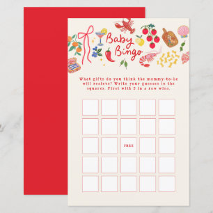 Papier Jeux de Bingo Ciao Baby Baby Shower Art folkloriqu