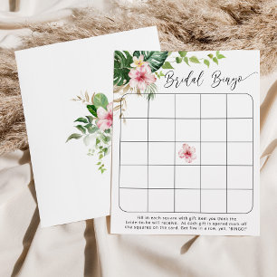 Papier Jeux de bingo de douche tropicale