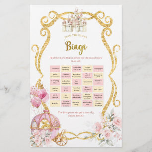 Papier Jeux de Bingo pour Trouver l'Invité de la Princess